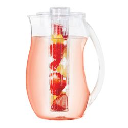 OGGI 102 oz Clear Beverage Pitcher W/Infuser Tube Acrylic