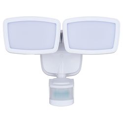 Dualux Motion-Sensing Hardwired LED White Security Floodlight