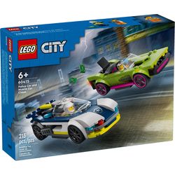 LEGO City Police Car & Muscle Car Chase Building Set Multicolor 213 pc