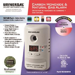 USI Plug-in Electrochemical Explosive Gas and Carbon Monoxide Detector