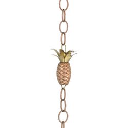 Good Directions Pineapple Rain Chain Bracket 4 in. W X 102 in. L