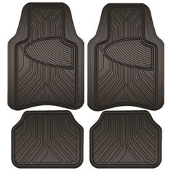 Custom Accessories Black Rubber Auto Floor Mats 4 pk