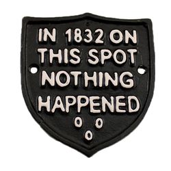 Koppers Hardware English Brown Decorative Embossed Sign 4 in. H X 4 in. W