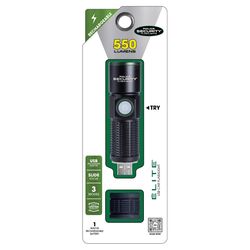 Police Security 550 lm Black/Green LED Rechargeable Rechargeable Flashlight