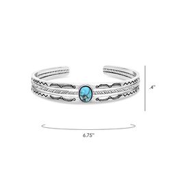 Montana Silversmiths Women's Enchanted Soul Cuff Silver/Turquoise Bracelet