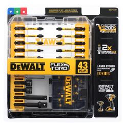 DeWalt FlexTorq Assorted Assorted Screwdriving Bit Set Alloy Steel 43 pc