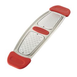 Rachael Ray Red/Silver Silicone/Stainless Steel Multi-Grater
