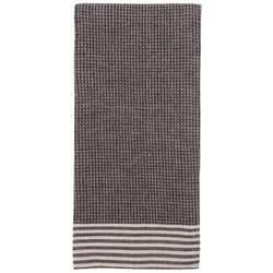 Karma Studio Black/White Cotton Striped Textured Tea Towel 1 pk