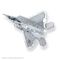 Fascinations Metal Earth F-22 Raptor 3D Model Kit Silver