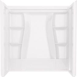 Delta Classic 500 61-1/4 in. H X 30 in. W X 60 in. L White Bathtub Wall Surround