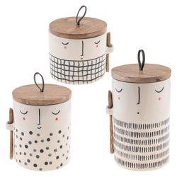 Karma Multicolored Ceramic Canisters Set