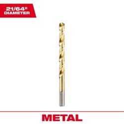 Milwaukee Thunderbolt 21/64 in. X 4-5/8 in. L Titanium Drill Bit 3-Flat Shank 1 pc