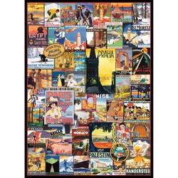 Eurographics Travel Around the World Vintage Posters Jigsaw Puzzles Multicolored 1000 pc