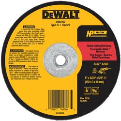 DeWalt High Performance 0.875 in. D X 5/8-11 in. X 3/32 in. thick Metal Notching Wheel 1 pc