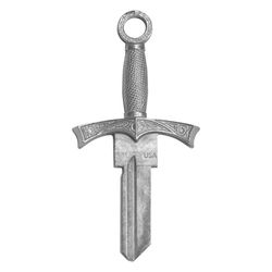 Lucky Line Sword House Key Blank Double For KW1 Silver
