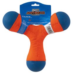 Chuckit! For Dog Blue/Orange Rubber Tri Bumper Tug Toy Medium 1 pk