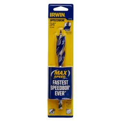 IRWIN Speedbor 3/4 in. X 6 in. L Carbon Steel Wood Boring Bit Quick-Change Hex Shank 1 pc