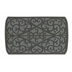 Southern Oaks 18 in. W X 30 in. L Gray Scroll Rubber Door Mat