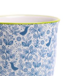 Chive Liberte 3.25 in. D Ceramic Succulent Pot Blue Birds