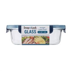 Progressive SnapLock 4.5 cups Blue/Clear Food Container and Lid 1 pk