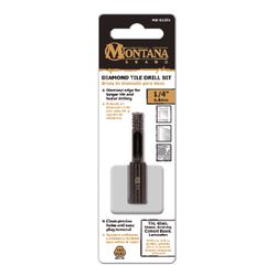 Montana Brand Diamond 1/4 in. Alloy Steel Tile Drill Bit 3-Flat Shank 1 pc