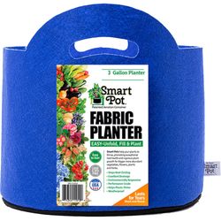 Smart Pot 7.5 in. H X 10 in. W X 10 in. D X 10 in. D Fabric Grow Bag Planter Blue