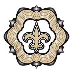 Spinfinity Designs Stainless Steel 12 in. New Orleans Saints Wind Spinner