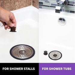 ShowerShroom Ultra Edition Brushed Stainless Steel Drain Protector
