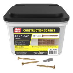 Grip-Rite No. 8 wire X 1-3/4 in. L Star Flat Head Coarse Construction Screws