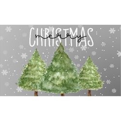 Direct Home Textiles Group 18 in. W X 30 in. L Multi-Color Christmas Trees Rubber Door Mat