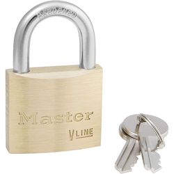 Master Lock 1-1/2 in. W Brass 4-Pin Tumbler Exterior Padlock