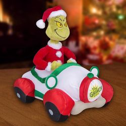 Dr. Seuss Multicolored Bump and Go-Grinch in Seussian Car Animated Decor 11.02