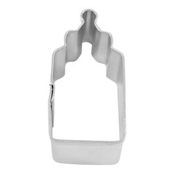 R&M International Corp 1 in. W X 2 in. L Mini Baby Bottle Cookie Cutter Silver 1 pc
