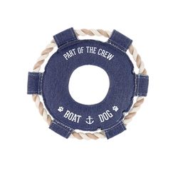 Pavilion We Pets For Dog Blue Cotton Life Preserver Ring Squeak Dog Toy 10.75 1 pk