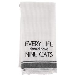 Karma Milo Black/White Cotton Cats Tea Towel 1 pk