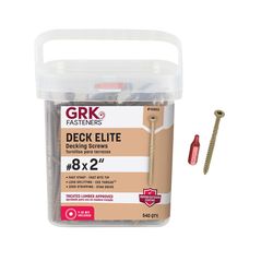 GRK Fasteners No. 8 in. X 2 in. L Tan Star Flat Head Deck Screws 540 pk
