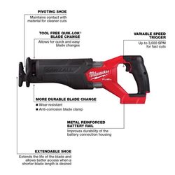 Milwaukee M18 FUEL Cordless Brushless Reciprocating Saw Tool Only