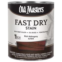 Old Masters Semi-Transparent Rich Mahogany Oil-Based Alkyd Fast Dry Wood Stain 1 qt