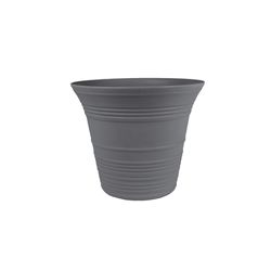 HC Companies Sedona 10 in. H X 12 in. W X 12 in. D X 12 in. D Plastic Flower Pot Warm Gray