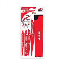 Diablo 6 and 9 in. Bi-Metal Reciprocating Saw Blade Set Multi TPI 6 pc