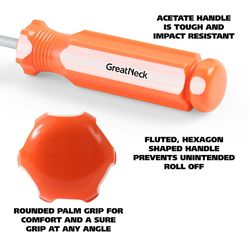 GreatNeck 3/16 in. Slotted Cabinet Screwdriver 1 pc