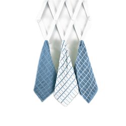 Ritz Federal Blue Cotton Check Kitchen Towel 3 pk