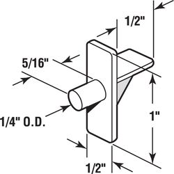 Prime-Line Clear Plastic Shelf Shelf Support Peg 1/4 inch Ga. 0.5 in. L 5 lb