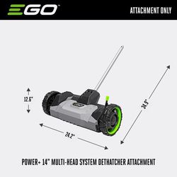 EGO Power+ Multi-Head System 14 in. L Dethatcher Attachment