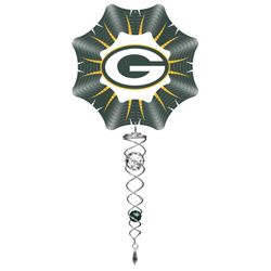 Spinfinity Designs Stainless Steel 14 in. Green Bay Packers Wind Spinner Mini Set
