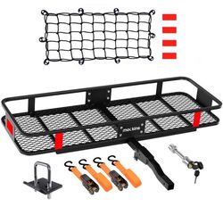 Mockins 60-inx20-inx6-in Trailer Hitch Cargo Carrier Rack Hitch Cargo Carrier Set 1 pk