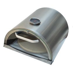 Mont Alpi Propane Gas Side Burner Outdoor Pizza Oven Silver
