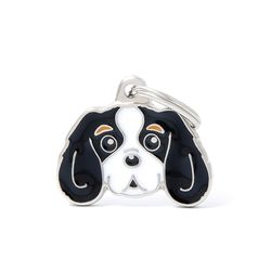 MyFamily Friends Black/White Cavalier King Metal Dog Pet Tags