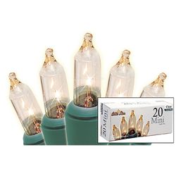 Brite Star Incandescent Mini Clear 20 ct String Christmas Lights 5.8 ft.