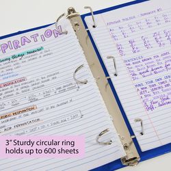 Bazic Products 3 in. W X 12 in. L Slant D-Ring Blue View Binder